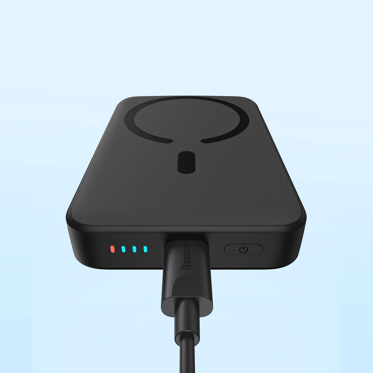 Baseus Magnetic Mini Wireless External Battery, 10000mAh, 20W, PD + FQI, 1 x QI - 1 x USB-C, Black PPCX070001