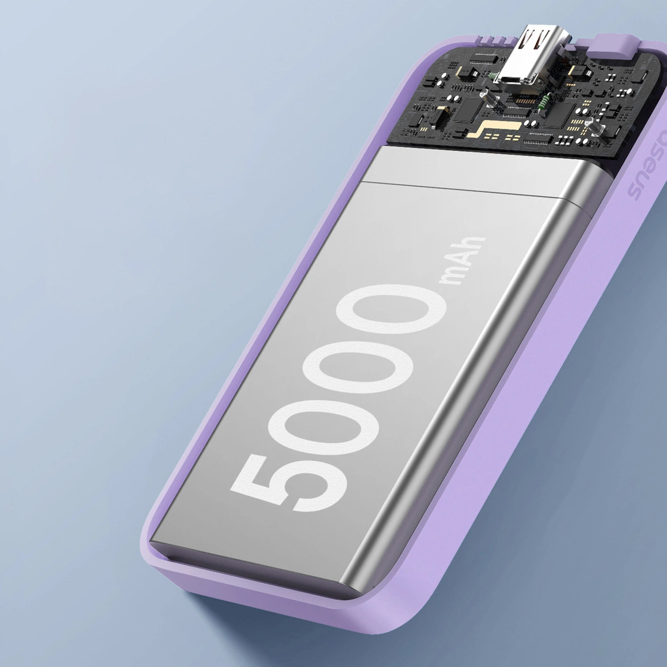 Baterie Externa Wireless Baseus Magnetic Mini, 5000mAh, 20W, PD + FQI, 1 x QI - 1 x USB-C, Mov P10022107513