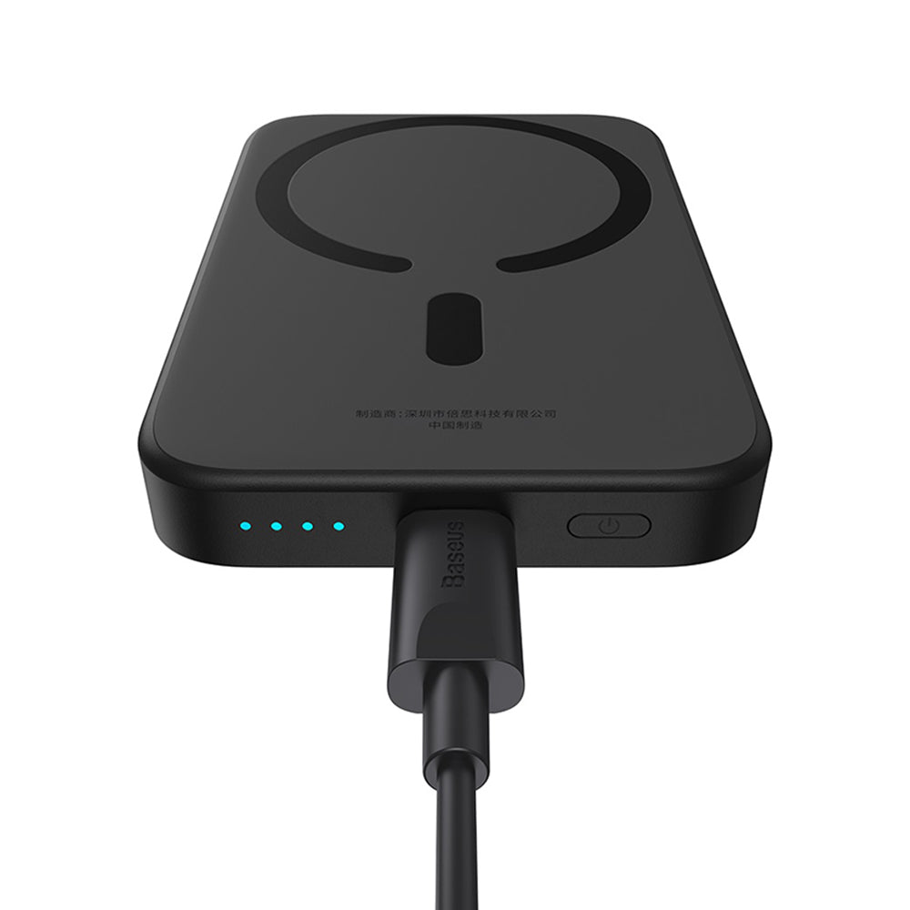 Baterija Eksterna Wireless Baseus Mini Air, 6000mAh, 20W, PD + FQI, 1 x QI - 1 x USB-C, Crna P10059002113-00