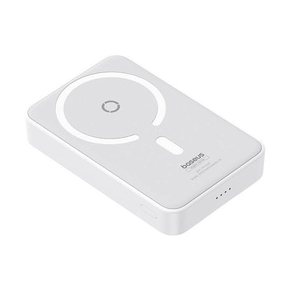 Spoljna bežična baterija Baseus MagPro PPCXZ05, 5000mAh, 20W, PD + FQI, 1 x QI - 1 x USB-C, Bela P10064101223-00