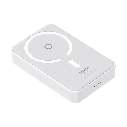 Spoljna bežična baterija Baseus MagPro PPCXZ05, 5000mAh, 20W, PD + FQI, 1 x QI - 1 x USB-C, Bela P10064101223-00