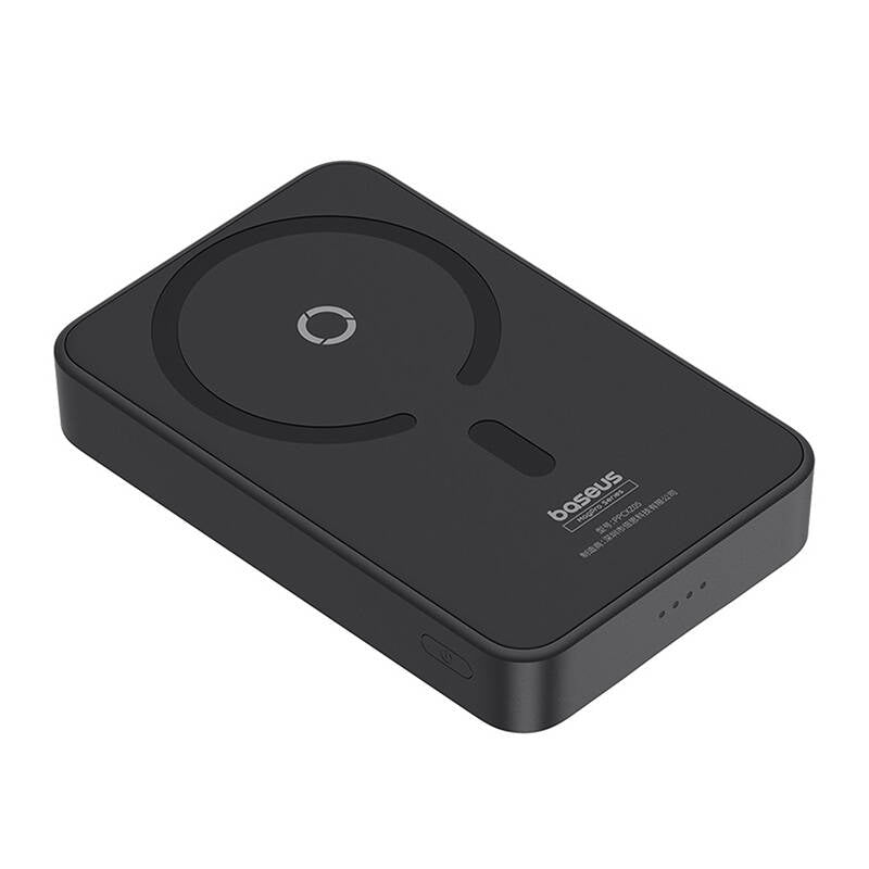 Spoljna bežična baterija Baseus MagPro PPCXZ05, 5000mAh, 20W, PD + FQI, 1 x QI - 1 x USB-C, Crna, Ponovo zapečaćena P10064101123-00