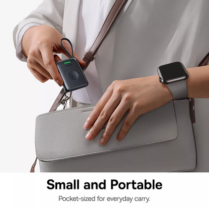 Bežična Eksterna Baterija Baseus EnerFill FW11 za Apple Watch Series, 1640mAh, 5W, 1 x QI, Crna E0205301