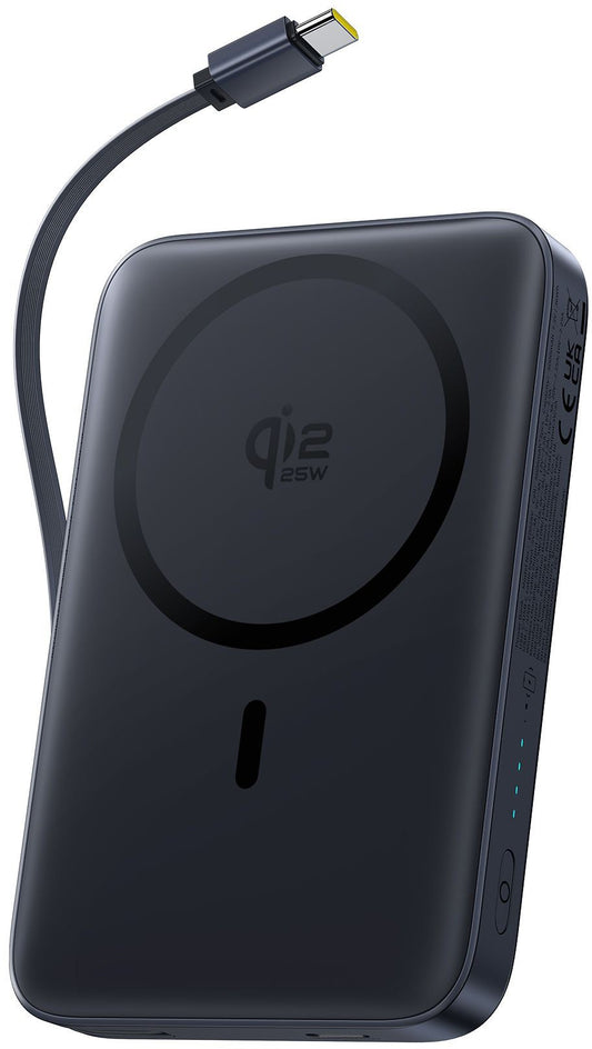 Bežična eksterna baterija Baseus PicoGo AM61, 10000mAh, 45W, PD + FQI, 1 x QI - 2 x USB-C, Crna E0028V00