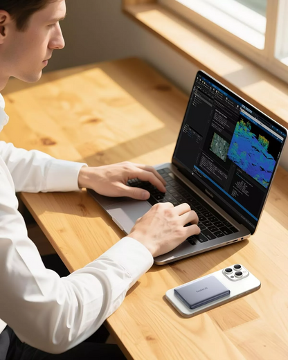 Spoljna bežična baterija Baseus PicoGo AM41, 10000mAh, 27W, PD + FQI, 1 x QI - 1 x USB-C, Siva E0027200