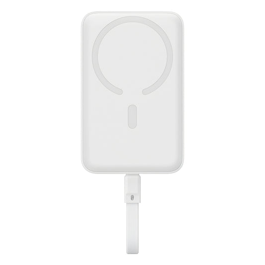 Wireless External Battery Baseus Magnetic Mini, 10000mAh, 30W, PD + FQI, 1 x QI - 2 x USB-C, White P1002210B223-00