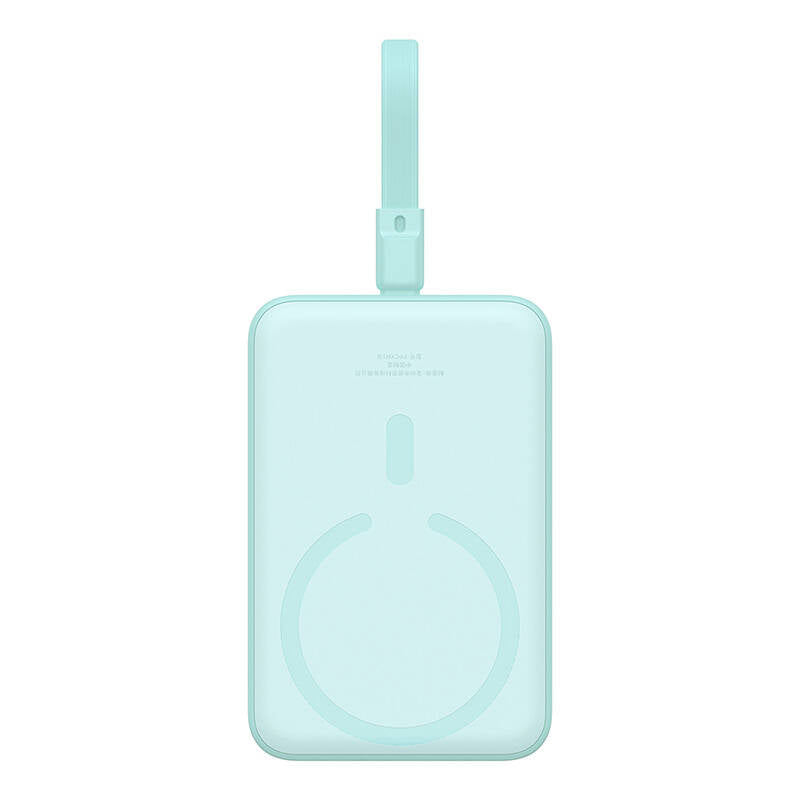 Spoljna baterija Wireless Baseus Magnetic Mini, 10000mAh, 20W, PD + FQI, 1 x Lightning - 1 x QI - 1 x USB-C, Zelena P10022109333-00