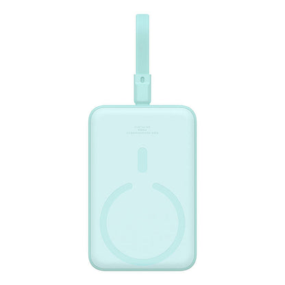Spoljna baterija Wireless Baseus Magnetic Mini, 10000mAh, 20W, PD + FQI, 1 x Lightning - 1 x QI - 1 x USB-C, Zelena P10022109333-00