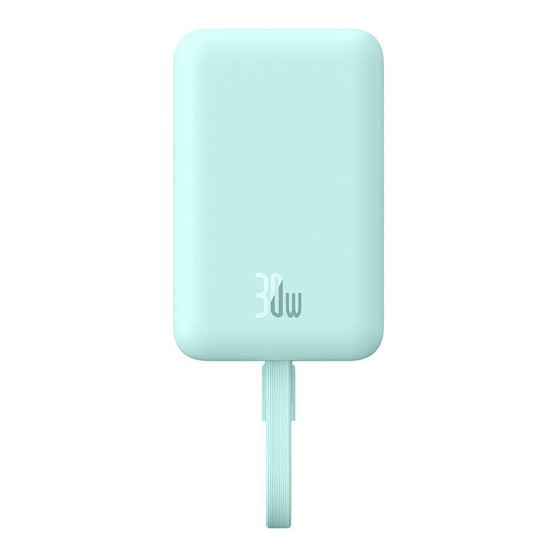 Spoljna bežična baterija Baseus Magnetic Mini, 10000mAh, 30W, PD + FQI, 1 x Lightning - 1 x QI - 1 x USB-C, Plava P1002210B333-00