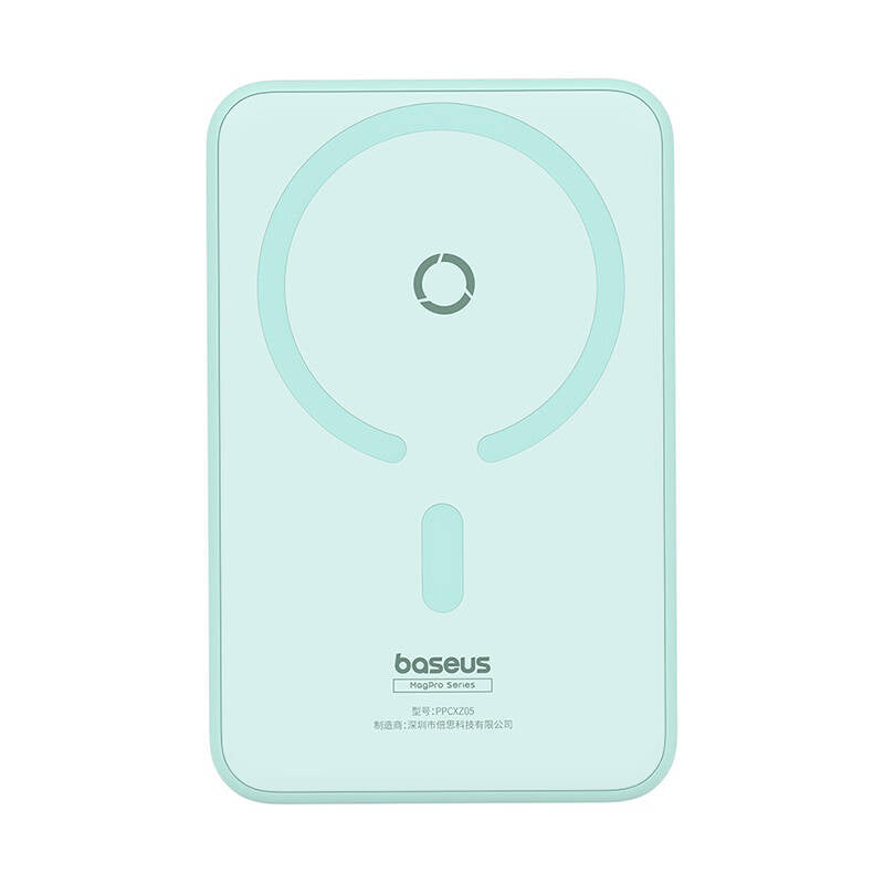 Spoljna bežična baterija Baseus MagPro PPCXZ05, 5000mAh, 20W, PD + FQI, 1 x QI - 1 x USB-C, Zelena P10064101333-00