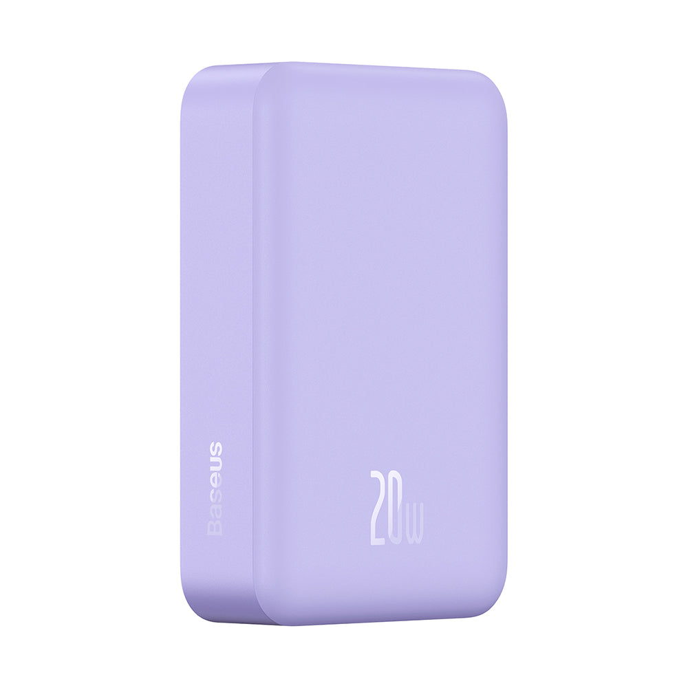 Spoljna Bežična Baterija Baseus Magnetic Mini, 20000mAh, 20W, PD + FQI, 1 x QI - 1 x USB-C, Ljubičasta PPCX150005