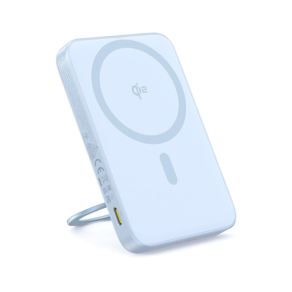 Spoljna bežična baterija Baseus PicoGo, 5000mAh, 20W, PD + FQI, 1 x QI - 1 x USB-C, Plava P10076800313-00