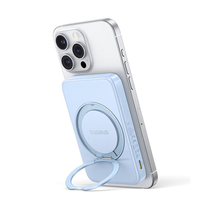 Spoljna bežična baterija Baseus PicoGo, 5000mAh, 20W, PD + FQI, 1 x QI - 1 x USB-C, Plava P10076800313-00