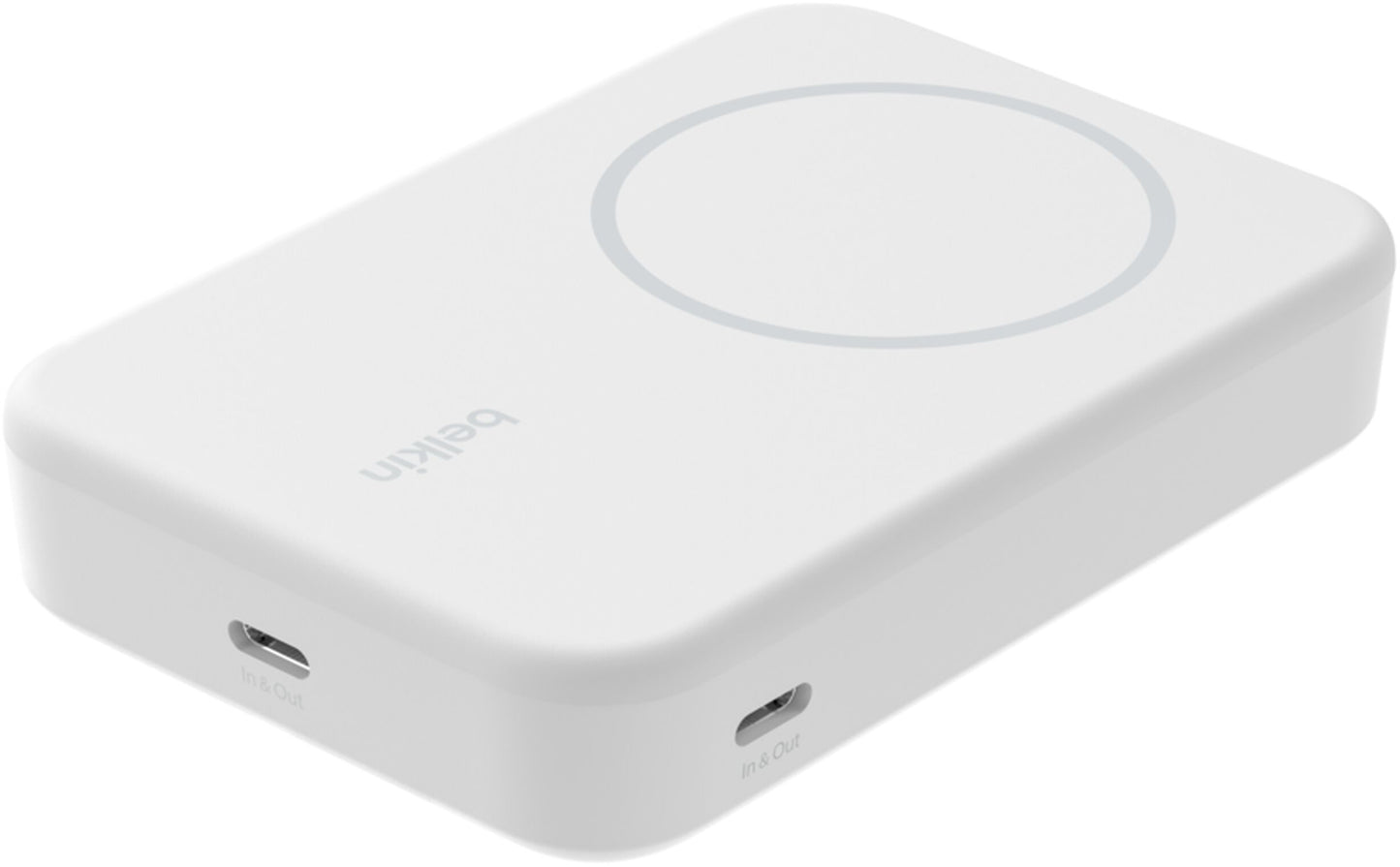 Bežična Eksterna Baterija Belkin BoostCharge Pro sa Postoljem, 10000mAh, 15W, FQI, 1 x QI - 1 x USB-C, Bela BPD008btWH