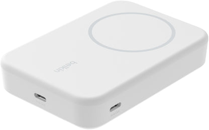Bežična Eksterna Baterija Belkin BoostCharge Pro sa Postoljem, 10000mAh, 15W, FQI, 1 x QI - 1 x USB-C, Bela BPD008btWH