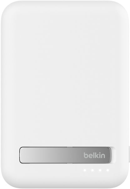 Bežična eksterna baterija Belkin BoostCharge Pro sa postoljem, 8000mAh, 15W, FQI, 1 x QI - 1 x USB-C, Bela BPD007btWH