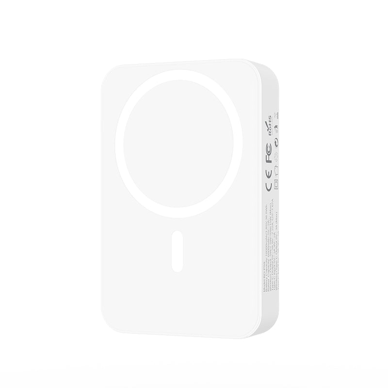 Spoljna baterija Wireless BWOO BO-P59, 10000mAh, 20W, PD + QI, 1 x QI - 1 x USB-C, Bela