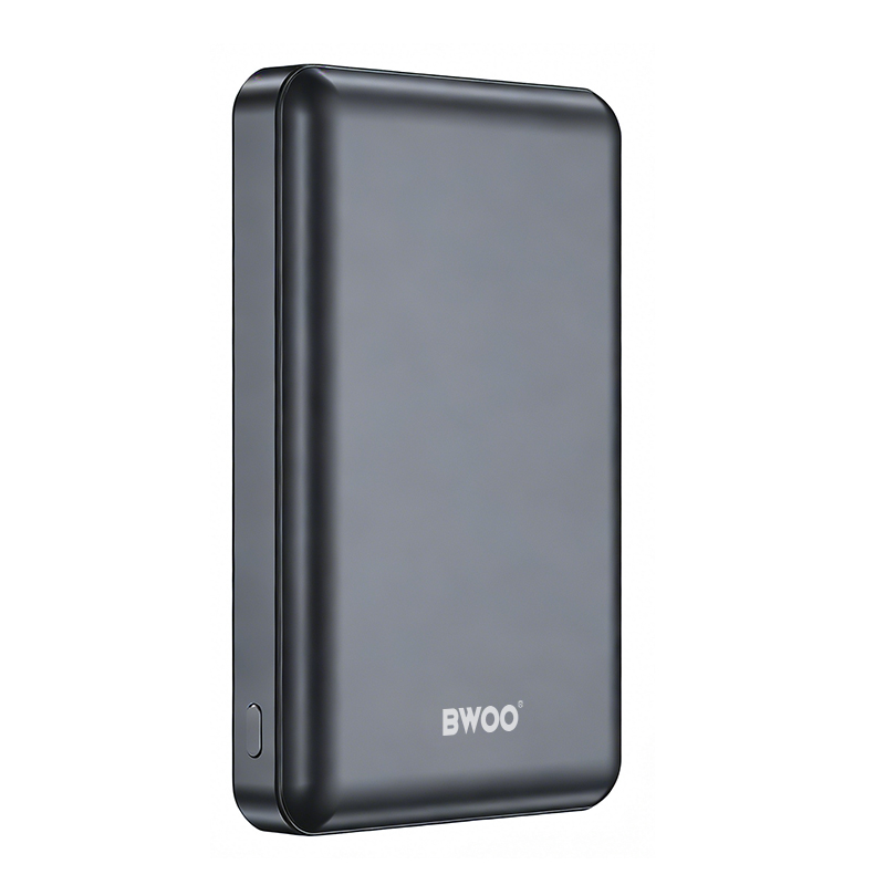 Bežična Eksterna Baterija BWOO BO-P82, 10000mAh, 22.5W, PD + FQI, 1 x QI - 1 x USB-C, Siva