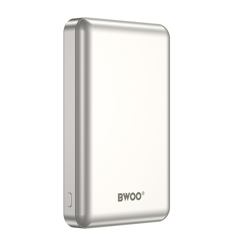 Bežična Eksterna Baterija BWOO BO-P82, 10000mAh, 22.5W, PD + FQI, 1 x QI - 1 x USB-C, Bela