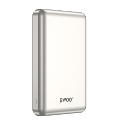 Bežična Eksterna Baterija BWOO BO-P82, 10000mAh, 22.5W, PD + FQI, 1 x QI - 1 x USB-C, Bela