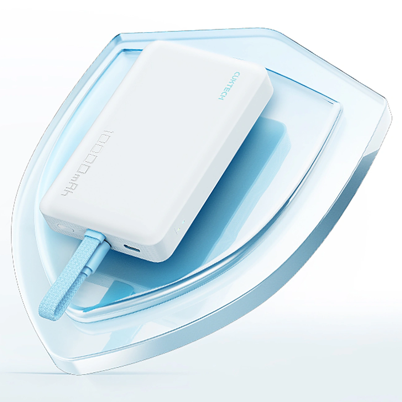 Bežična Eksterna Baterija Cuktech CP132ML, 10000mAh, 22.5W, PD + QI, 2 x USB-C, Bela