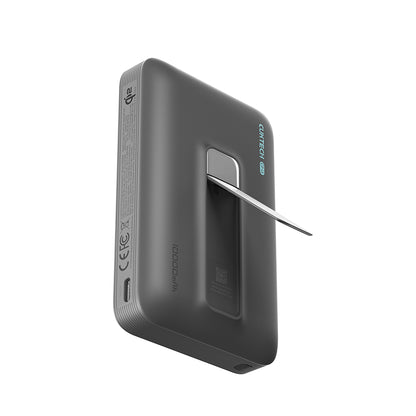 Bežična Eksterna Baterija Cuktech WPB100, 10000mAh, 30W, PD + FQI, 1 x QI - 1 x USB-C, Siva CUWPB100GLBK