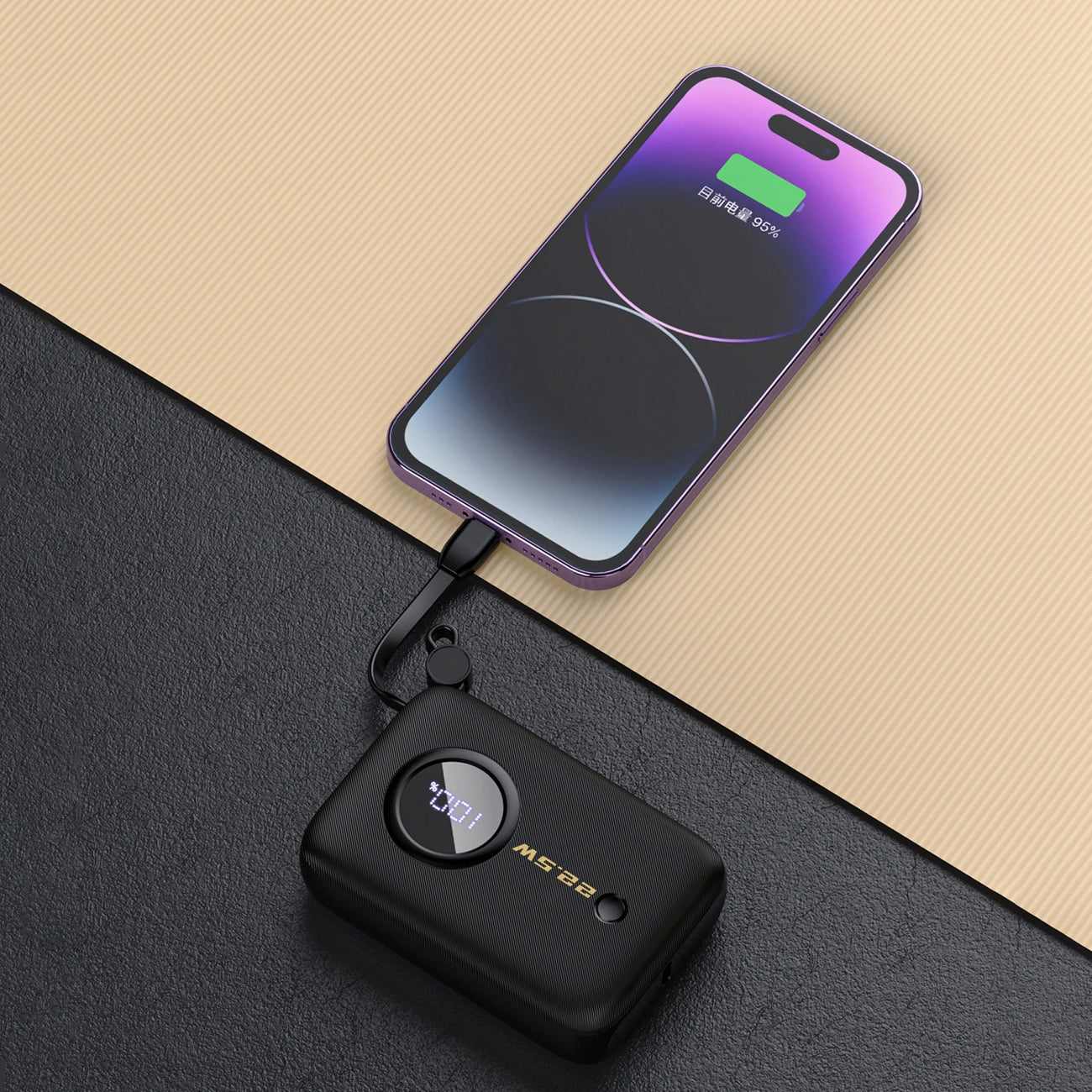 Eksterna baterija Dudao K14, 10000mAh, 22.5W, QC + PD, 1 x Lightning - 1 x USB-A - 2 x USB-C, Crna
