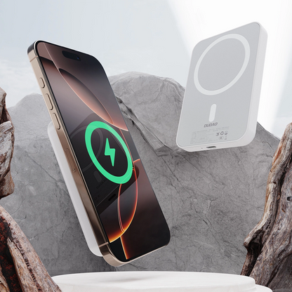 Spoljna baterija Wireless Dudao K26s, 5000mAh, 20W, PD + FQI, 1 x QI - 1 x USB-C, Bela