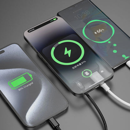 Bežična Eksterna Baterija Dudao K14S, 5000mAh, 20W, QC + PD + FQI, 1 x QI - 1 x USB-A - 1 x USB-C, Crna