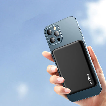 Eksterna bežična baterija Dudao K14S, 5000mAh, 10W, PD + QI, 1 x QI - 1 x USB-C, Crna