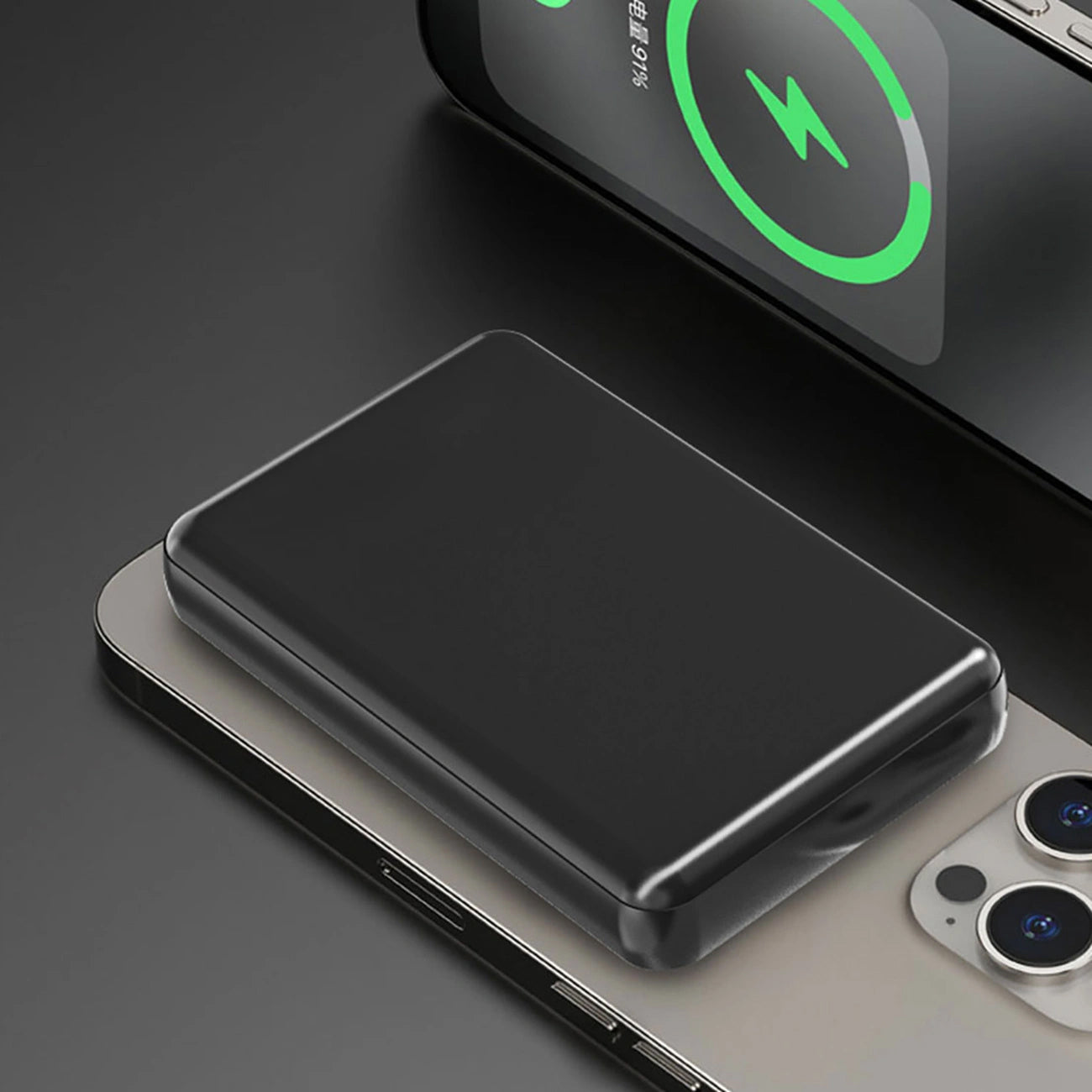 Bežična Eksterna Baterija Dudao K14S, 5000mAh, 20W, QC + PD + FQI, 1 x QI - 1 x USB-A - 1 x USB-C, Crna