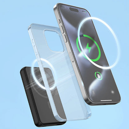 Bežična Eksterna Baterija Dudao K14S, 5000mAh, 20W, QC + PD + FQI, 1 x QI - 1 x USB-A - 1 x USB-C, Crna