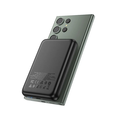 Spoljna bežična baterija HOCO J141, 10000mAh, 20W, PD + FQI, 1 x QI - 1 x USB-C, Crna