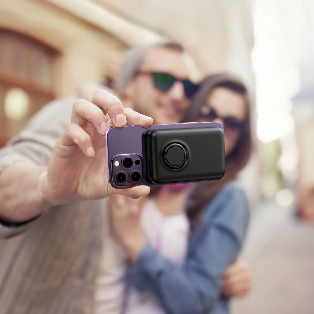 Spoljna baterija Wireless Joyroom JR-W050, 10000mAh, 20W, QC + PD + FQI, 1 x QI - 1 x USB-A - 1 x USB-C, Crna