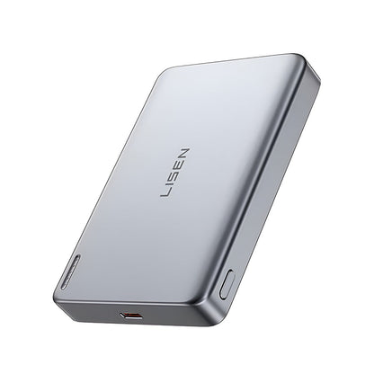 Bežična Eksterna Baterija Lisen L601 Pro, 10000mAh, 27W, PD + FQI, 1 x QI - 1 x USB-C, Siva YL0325100009