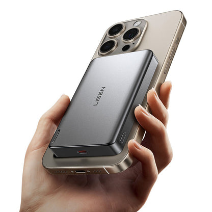Bežična Eksterna Baterija Lisen L601 Pro, 10000mAh, 27W, PD + FQI, 1 x QI - 1 x USB-C, Siva YL0325100009