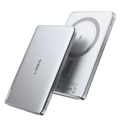 Bežična Eksterna Baterija Lisen L601 Pro, 5000mAh, 22.5W, PD + FQI, 1 x QI - 1 x USB-C, Siva YL0325090011