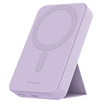 Spoljna baterija Wireless Proove Hyperion, 10000mAh, 20W, PD + FQI, 1 x QI - 1 x USB-C, Ljubičasta