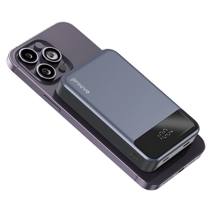 Spoljna bežična baterija Proove Hoodman, 10000mAh, 20W, PD + FQI, 1 x QI - 1 x USB-C, Siva PBH120010003