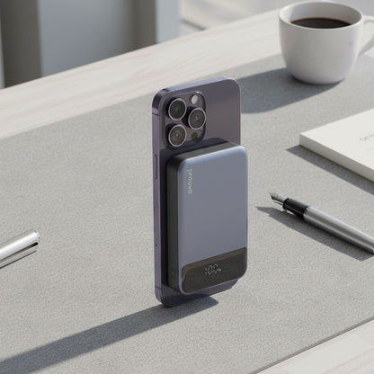 Spoljna bežična baterija Proove Hoodman, 10000mAh, 20W, PD + FQI, 1 x QI - 1 x USB-C, Siva PBH120010003