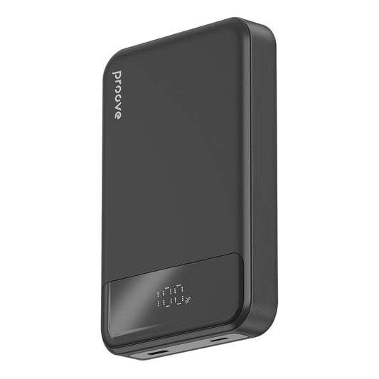 Spoljna baterija Wireless Proove Hoodman, 10000mAh, 20W, PD + FQI, 1 x QI - 1 x USB-C, Crna PBH120010001