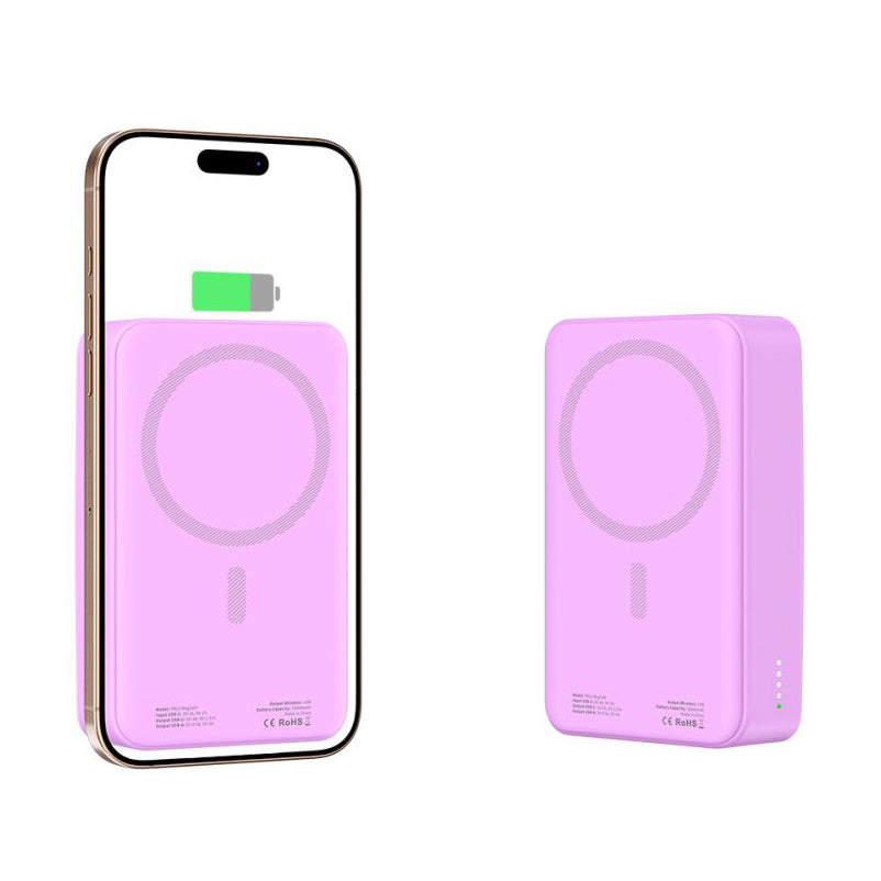 Eksterna baterija Wireless Tech-Protect PB12 LifeMag, 20000mAh, 20W, QC + PD + FQI, 1 x QI - 1 x USB-A - 1 x USB-C, Ljubičasta
