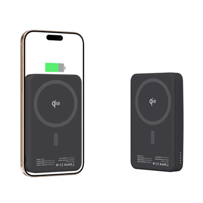 External Wireless Battery Tech-Protect PB24 LifeMag, 10000mAh, 15W, PD + FQI, 1 x QI - 1 x USB-A - 1 x USB-C, Black