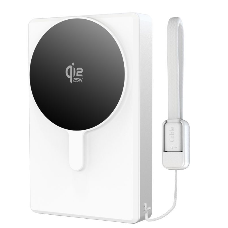 Bežična eksterna baterija Tech-Protect PB40 LifeMag, 10000mAh, 25W, PD + FQI, 1 x QI - 1 x USB-C, Srebrna