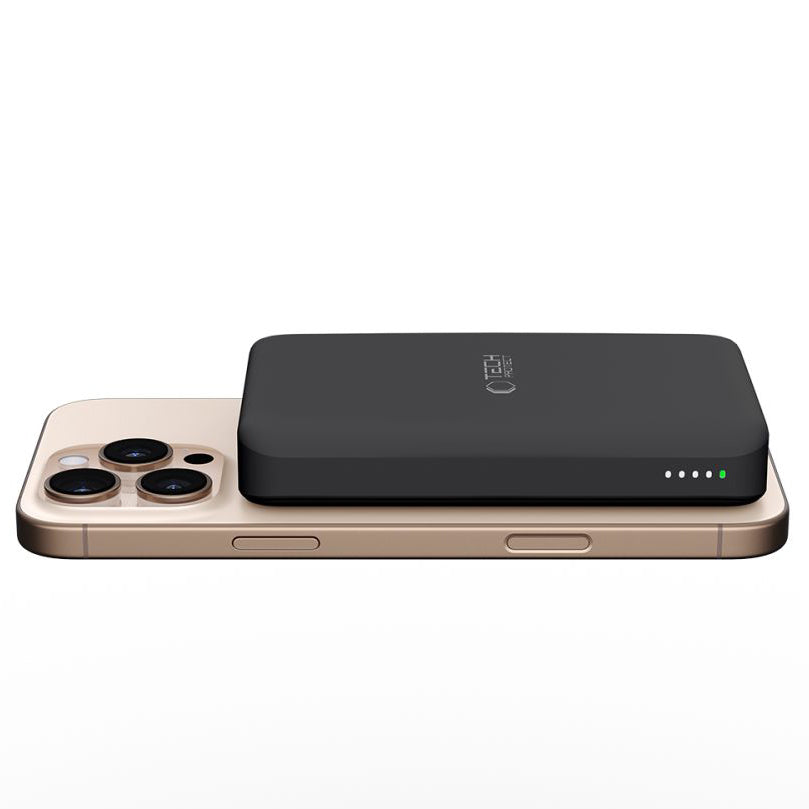 External Wireless Battery Tech-Protect PB24 LifeMag, 10000mAh, 15W, PD + FQI, 1 x QI - 1 x USB-A - 1 x USB-C, Black