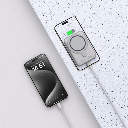 Bežična Eksterna Baterija Tech-Protect PB11 LifeMag, 10000mAh, 15W, PD + FQI, 1 x QI - 1 x USB-C, Siva, Ponovo zapečaćena