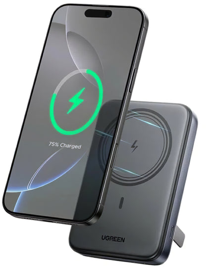 Spoljna bežična baterija UGREEN PB562, 10000mAh, 20W, PD + FQI, 1 x QI - 1 x USB-C, Crna