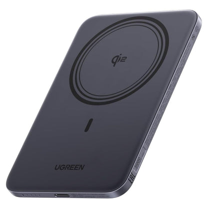 Bežična Eksterna Baterija UGREEN PB580 (75984B), 5000mAh, 15W, PD + FQI, 1 x QI - 1 x USB-C, Siva