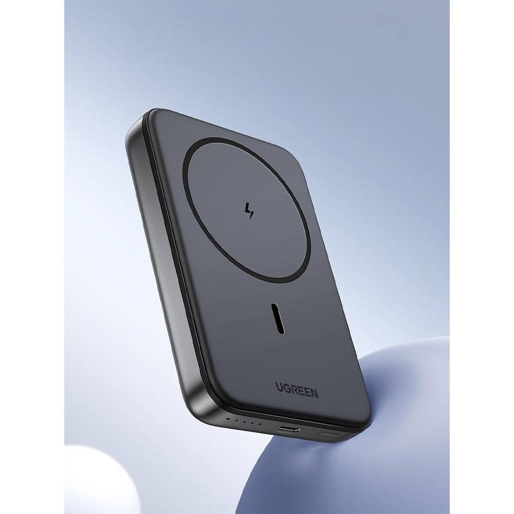 Spoljna Bežična Baterija UGREEN PB561, 10000mAh, 20W, PD + FQI, 1 x QI - 1 x USB-C, Crna