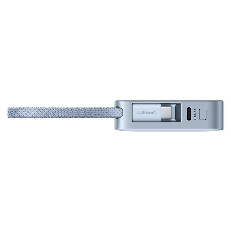 Spoljna bežična baterija UGREEN MagFlow PB773, 10000mAh, 25W, PD + FQI, 1 x QI - 2 x USB-C, Plava